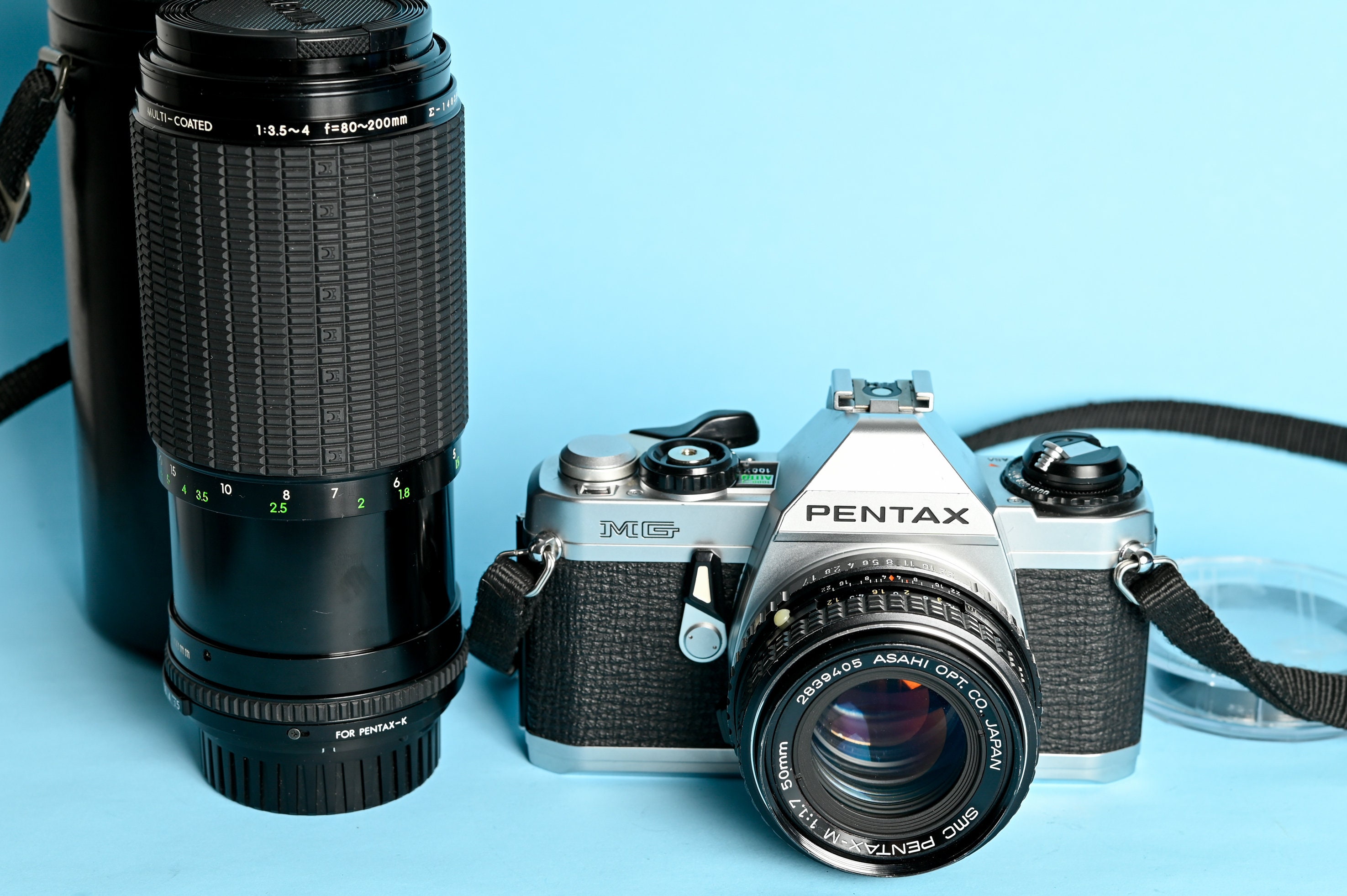 Pentax MG SMC Pentax-m 50mm 1.7 Sigma 80-200mm Zoom Lens - Etsy