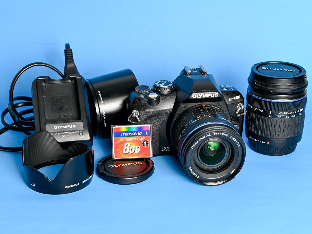 RARE Olympus E400 Zuiko Digital 1442mm & 40150mm Lenses Kodak CCD