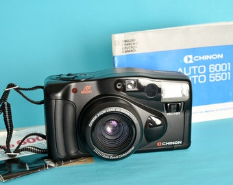 Chinon Auto 6001 with 38-90mm lens//  Compact 35mm Vintage Analog Film Camera / Lomography
