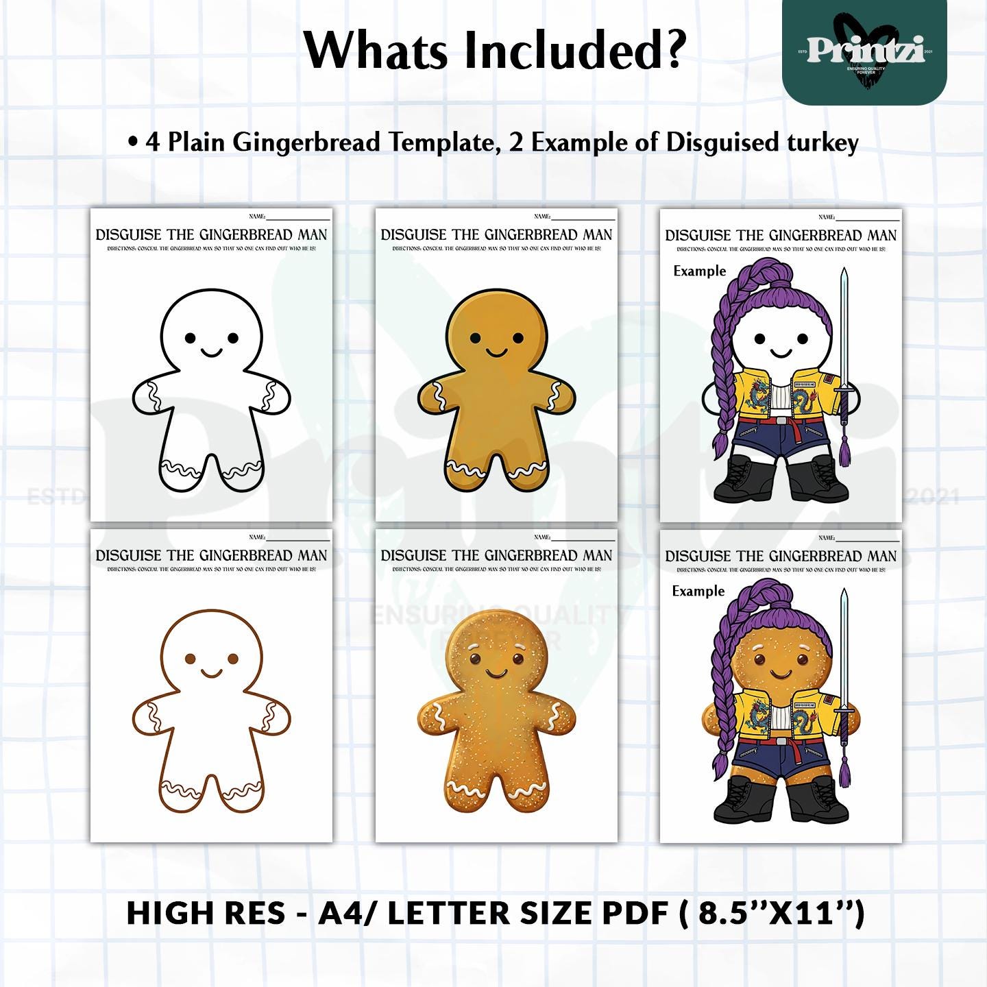 Rumi Gingerbread Man Disguise Printable, KPOP Demon Hunters Craft, Saja ...