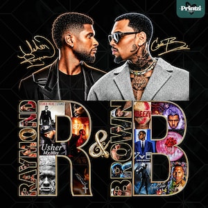 Chris Brown and Usher Raymond Tour 2026, R&B PNG, Usher and Brown Digital Print, RB Shirt Graphic, T-Shirt Design, Digital Download