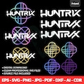 K-pop Huntrix Logo Pack | Kpop Demon Hunters Clipart | SVG, png, eps, jpg, ai, cdr, dxf, pdf | Instant Download
