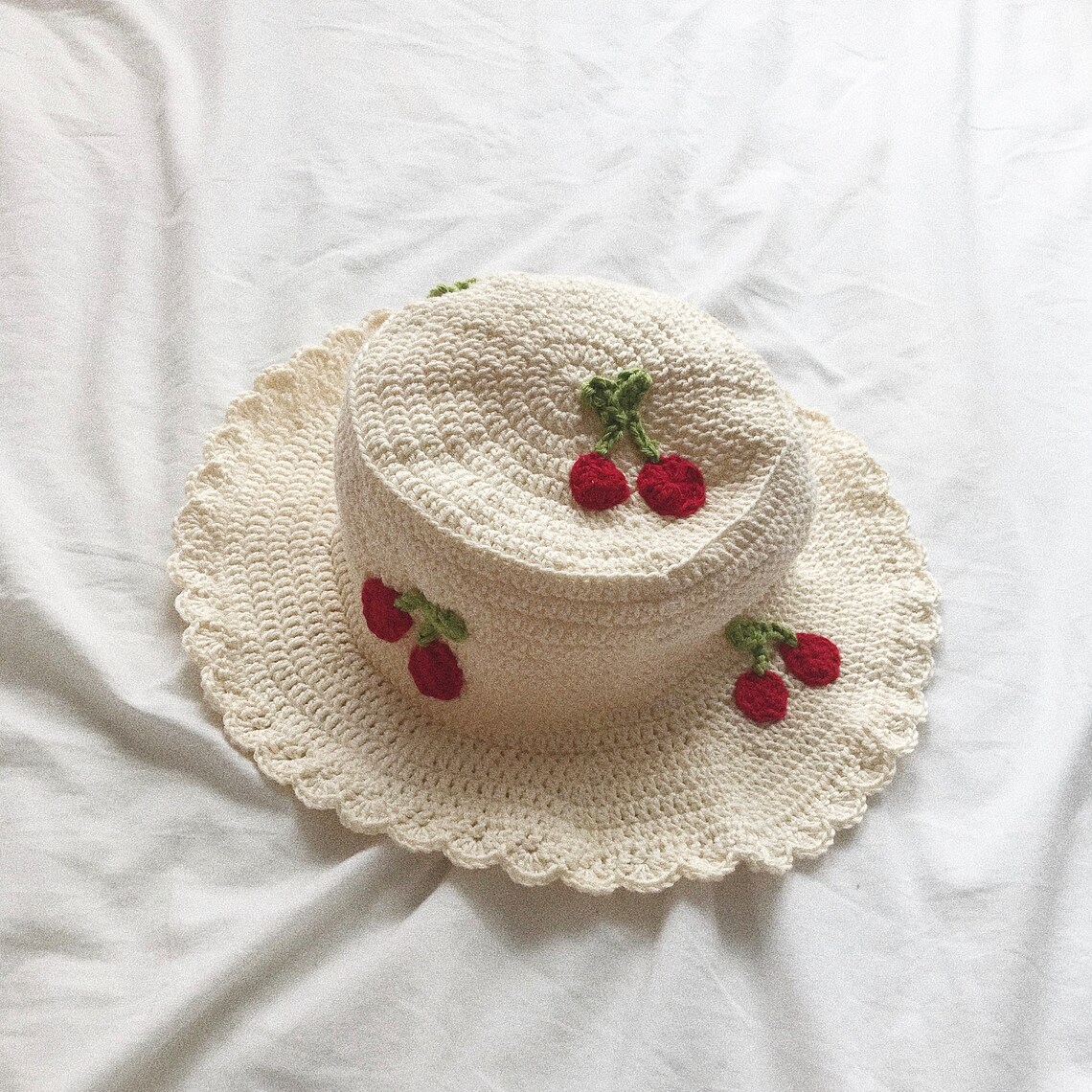 The Picnic Bucket Hat CROCHET PATTERN Knit Cottage Core Etsy