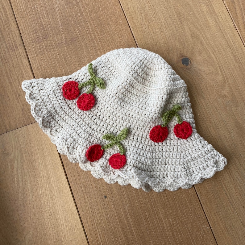 The Picnic Bucket Hat CROCHET PATTERN Knit Cottage Core Etsy