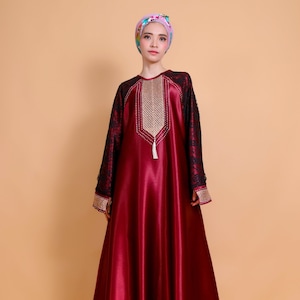 Red abaya, abaya dubai wholesale, abaya islamic clothing, modern abaya, luxury abaya, cheap abaya online usa, abaya collection, abaya robe, image 2