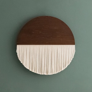 Macrame Round Fiber Wall Hanging for Boho Farmhouse Decor V27