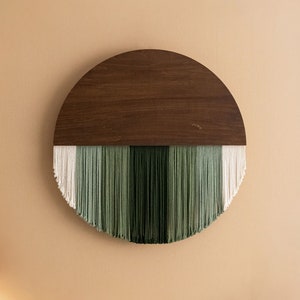 Macrame Round Fiber Wall Hanging for Boho Home Decor V07