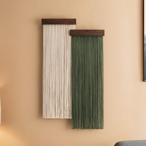 View of Fiber Wall Hanging, Scandinavian Home, Abstract Wall Art, Minimalist ...