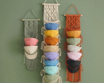 Cap Rack For Wall, Cap Holder, Hat Holder For Wall, Macrame Hat Hanger, Gifts For Dad, Wall Mount Hat Rack, Father Day Gift H78