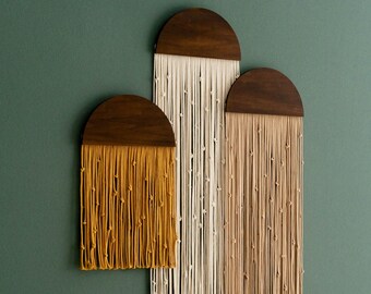 Macrame Wall Hanging, Wall Tapestry, Modern Home Decor, Housewarming Gift, Minimalist Artwork, Yarn Art, Farmhouse Decoration, Fiber Art V45