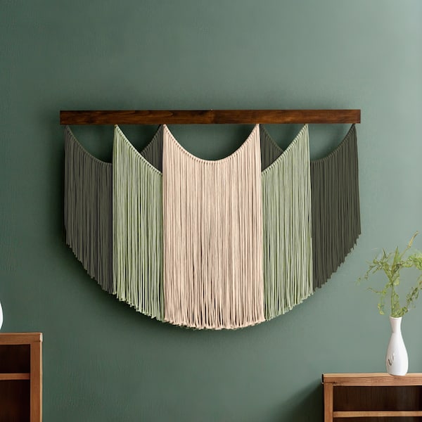 Large Macrame Art, Mid Century Home, Mothers Day Gifts, Vintage Wall Art, Minimalist Home Decor, Gift For Mom, Modern Macrame V29