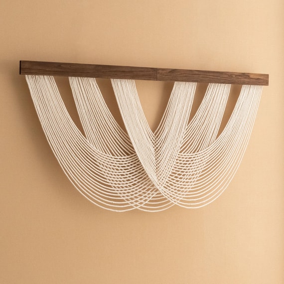 Macrame Wall Art, Bohemian Tapestry, Farmhouse Decor, Wall Art Modern, Wall Decoration, Home And Living, Large Macrame V28