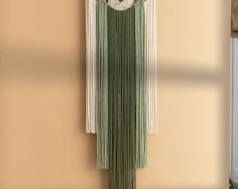 Tapiz de fibra para pared, hogar minimalista, arte con hilo, decoración moderna de mediados de siglo, decoración del hogar, decoración bohemia, tapiz de macramé, macramé hecho a mano V92