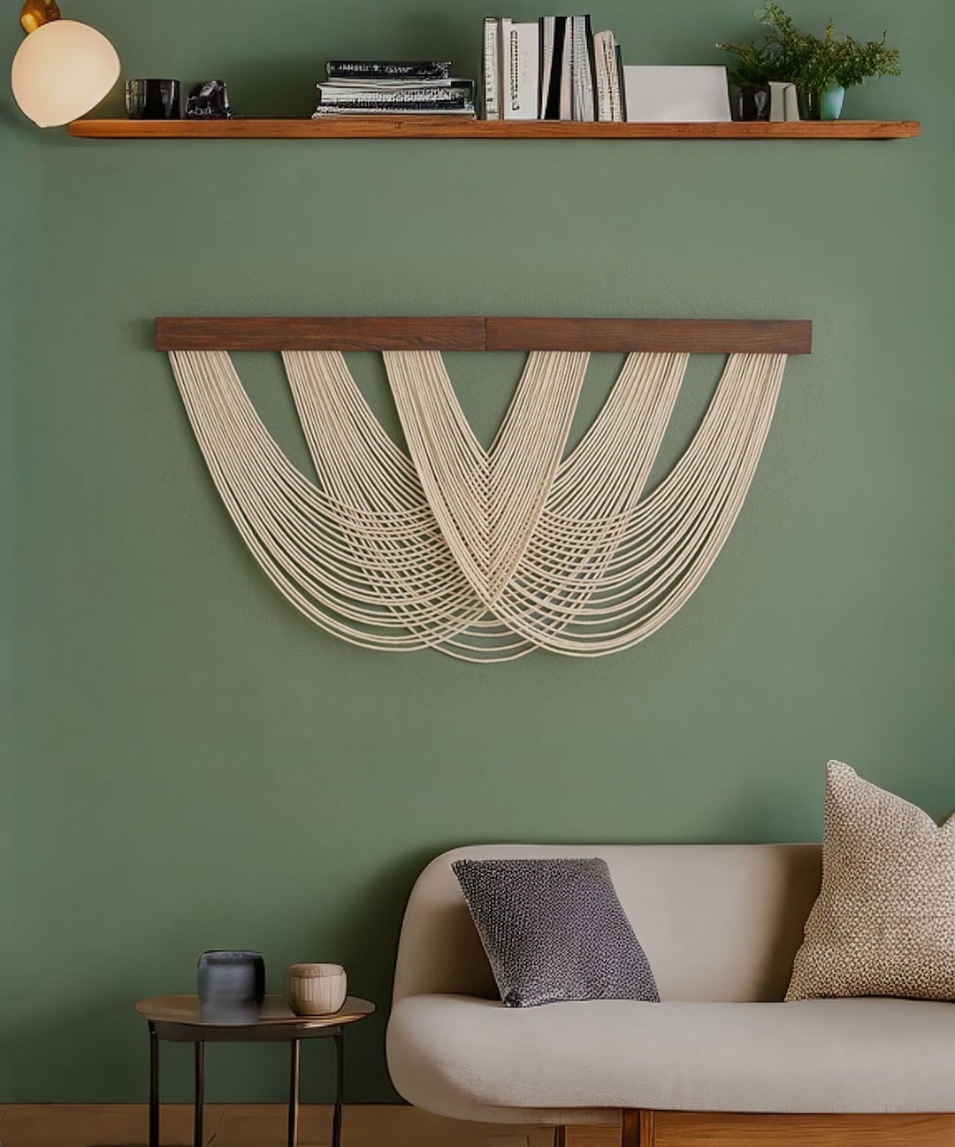 Fiber Wall Hanging, Macrame Art, Modern Room Decor, Mid Century Modern ...
