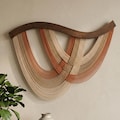 Wavy Wood Wall Decor, The Flow Wall Hanging and Interwoven Fiber Art V93 product logo