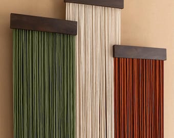 Rustikaler Makramee Wandbehang | Elegantes Boho Baumwoll Art | Gemacht für Modernes Interieur V81