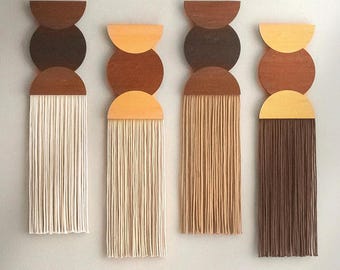 Macrame Fiber Wall Hanging For Cozy Boho Home Decor Accent V98