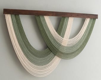 Macrame Wall Hanging, Boho Aesthetic, Room Decor, Hanging Wall Art, New Home Gift, Modern Macrame, Bedroom Wall Art, Fiber Wall Art  V89