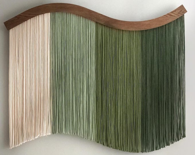 Minimalist Macrame Wall Hanging, Japandi Fiber Art, Housewarming Gift, Neutral Home Decor U08
