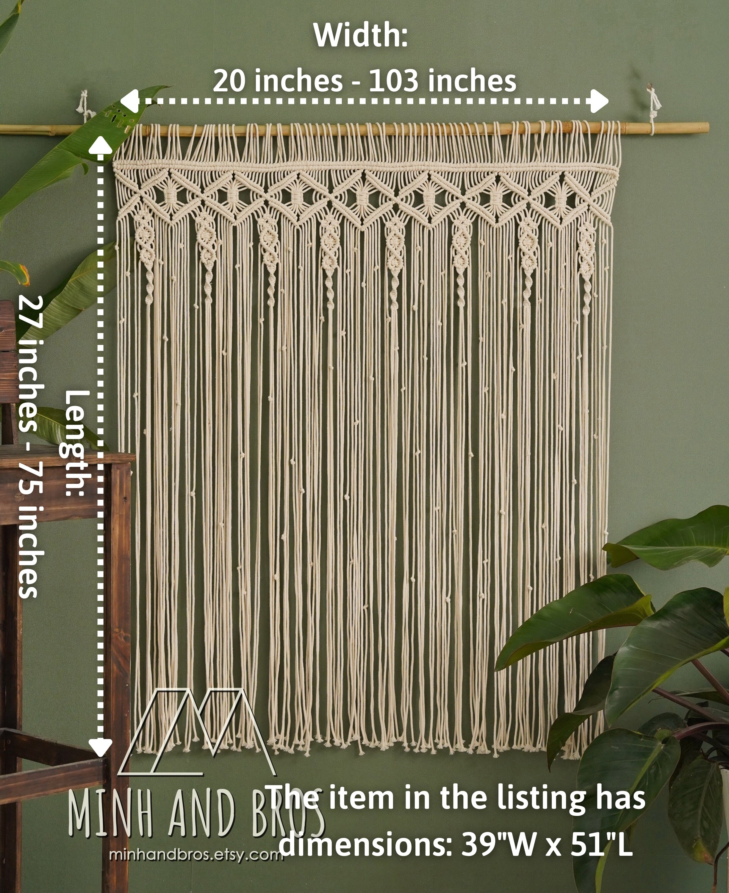 Window Macrame Patterns Macrame Large Curtain, Macrame Window, Bohemian Wall Decor Modern ...