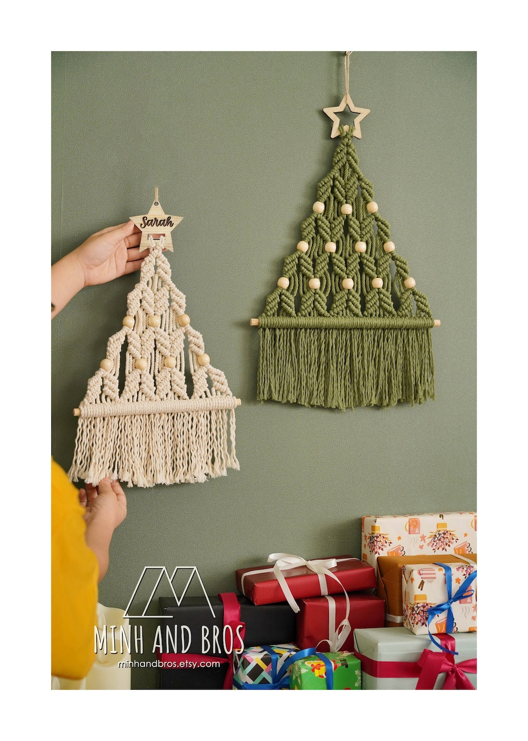 Macrame Christmas Tree, Boho Christmas Decor, Modern Christmas Tree ...