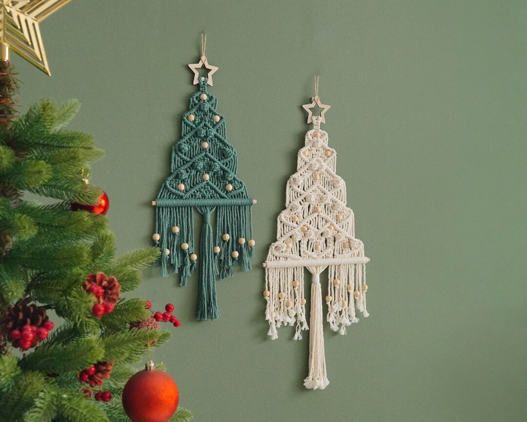Modern Christmas Tree, Macrame Christmas, Nursery Decoration, Xmas Wall
