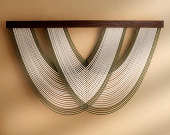 Yarn Wall Hanging, Macrame Large, Boho Decor, Large Tapestry, Bohemian Wall Decor, Fiber Wall Decor, Housewarming Gifts V56