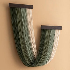 Yarn Wall Hanging, Decor For Room, Boho Yarn Hanging, Minimalist Home, Housewarming Gifts, Modern Macrame, Textile Wall Art W59