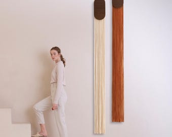 Faser Wandkunst, Eklektisches Dekor, Boho Wandkunst, Wanddekor Schlafzimmer, modernes Makramee, Bauernhausdekor, abstrakte Wandkunst V84