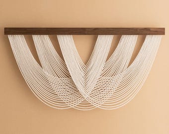 Macrame Wall Hanging, Modern Farmhouse, Fiber Wall Art, Modern Wall Hanging, Dorm Room Decor, Mid Century Home, Handmade Macrame V28