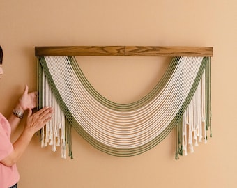 Fiber Wall Decor, Bedroom Decor, Modern Macrame, New Home Gifts, Farmhouse Decoration, Minimalist Artwork, Eclectic Wall Decor V59