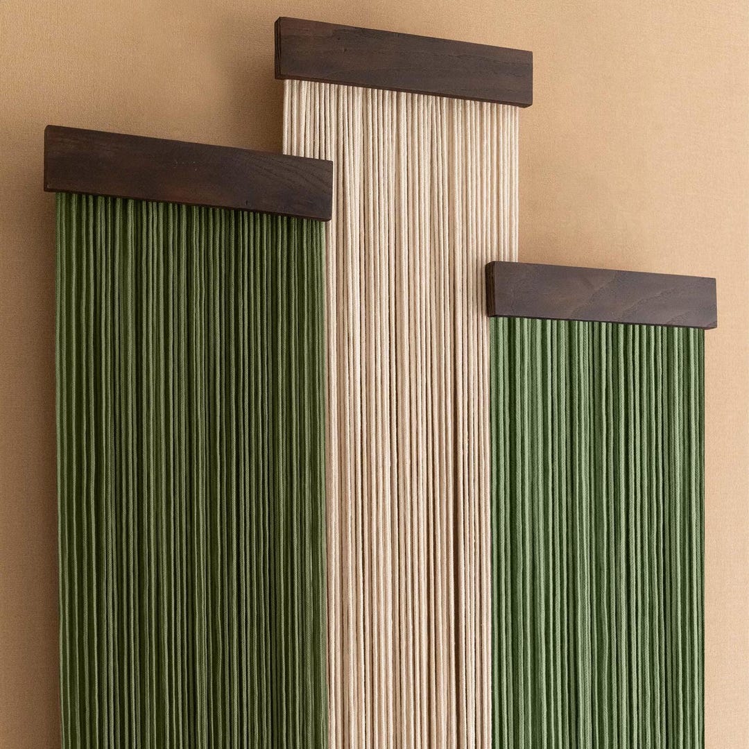 Modern Macrame Fiber Wall Art | Boho Wall Hanging | Cotton Cord ...