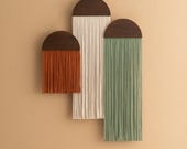 Yarn Wall Hanging, Scandinavian Wall Decor, New Home Gifts, Modern Farmhouse, Bohemian Art, Yarn Tapestry, Minimalist Artwork W21