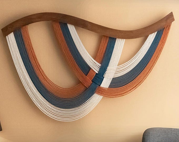 Macrame Fiber Wall Hanging For Boho And Minimalist Home Decor V93