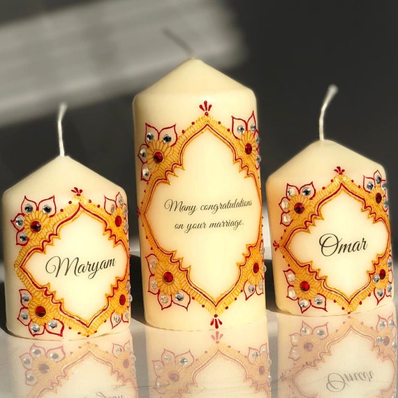 Home & Living Personalised henna candle set Candles