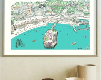 Brighton Map Illustration.