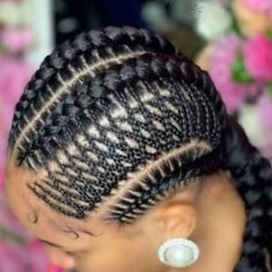 braided wig, wig , Ghana braided wig, cornrow braided wig, full lace wig, black women's braids