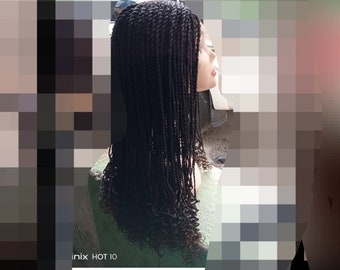 Braided wig, Ghana weave twist braids,cornrow /Braided Wig for Black Women/Lemonade Braided Wig/ closure Wig