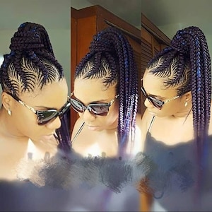 Braided wig, ghana braided wig, cornrows, cornrow braided wig,wig, black women's braided wig, wig