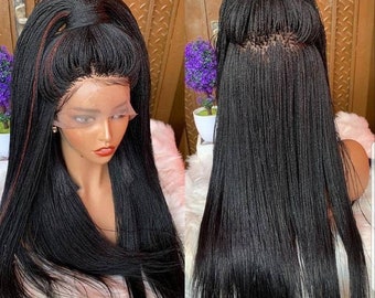 Braided wig ,Micro Million Braided Wig -braided Wig - Full lace wigs - Micro million twists, -tiny twists wig - women's gift-million braids
