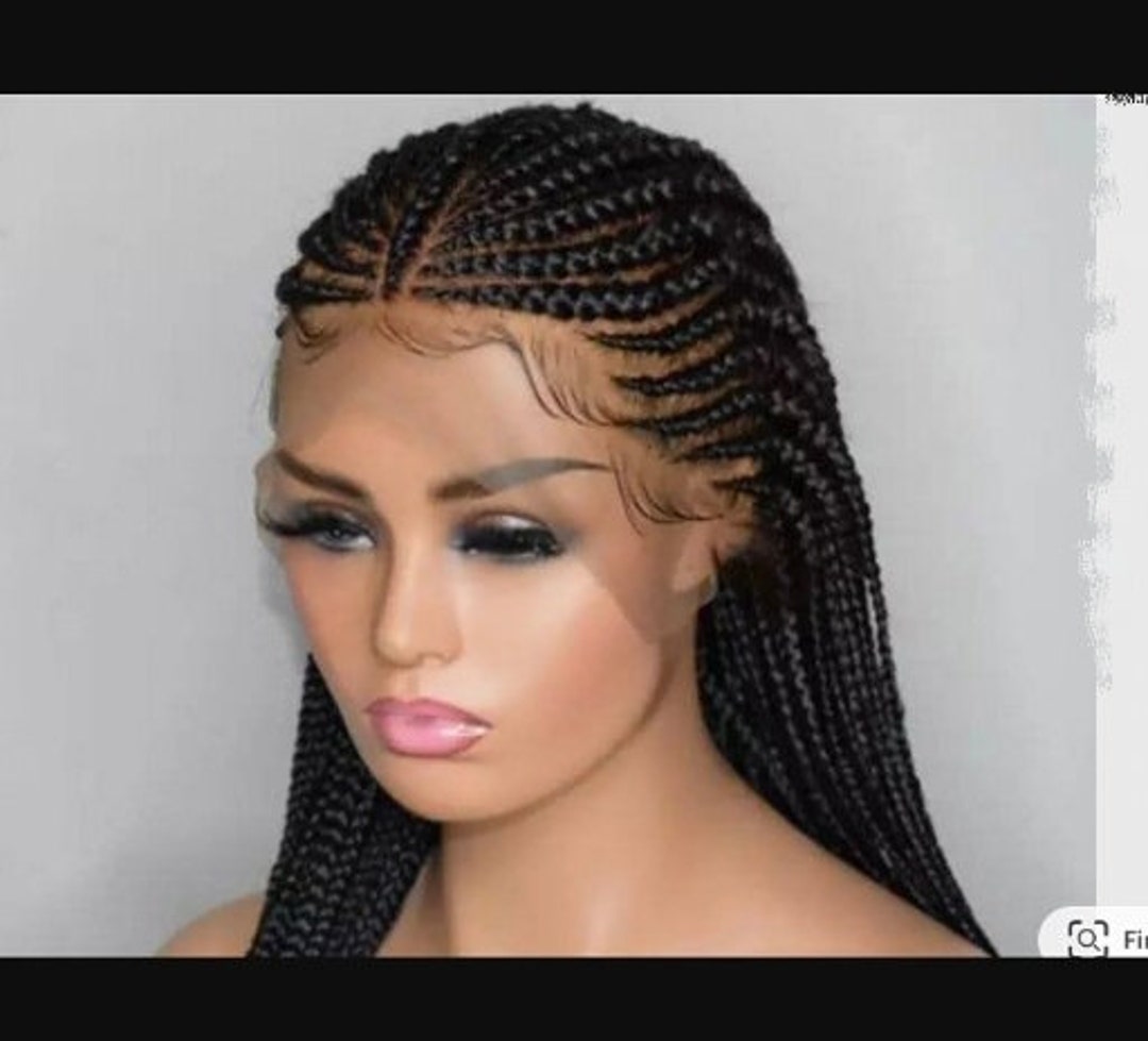 Braided Wig, Wig, Ghana Braided Wig, Cornrow Braided Wig, Black Women's