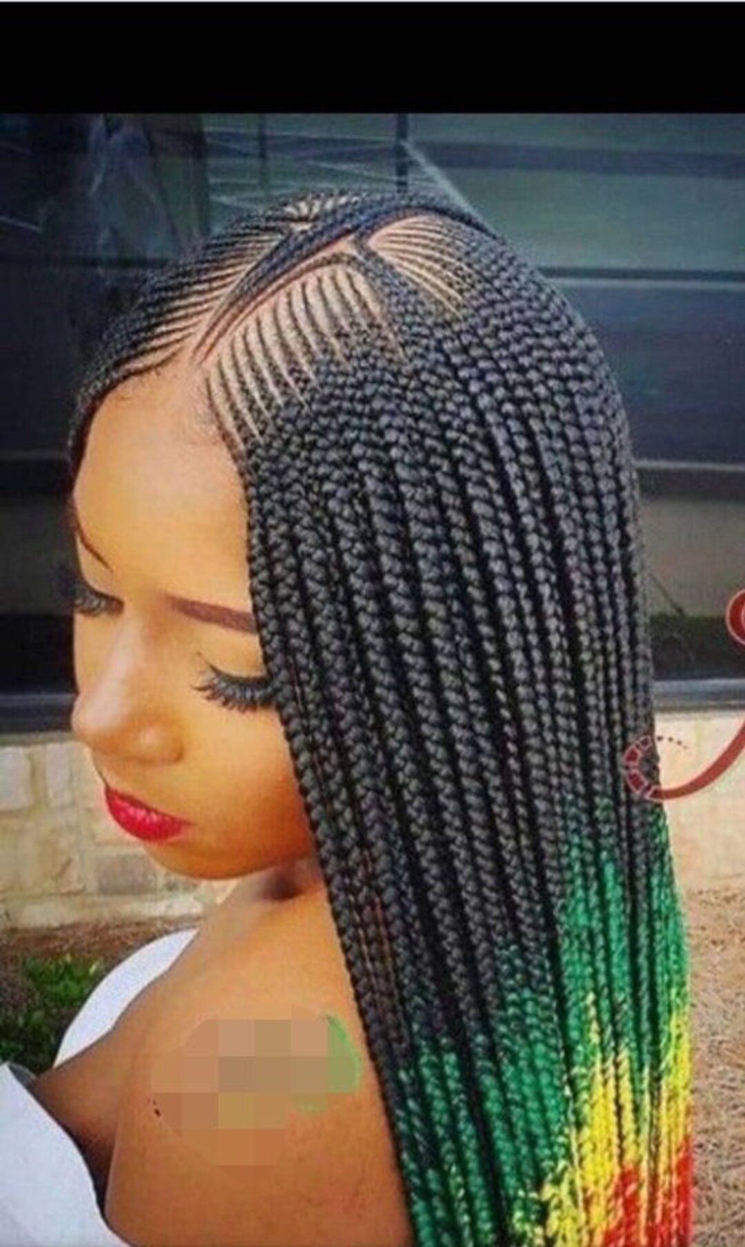 Braided Wig, Ghana Braided Wig, Wig, Custom Made Wig, Cornrow Braided