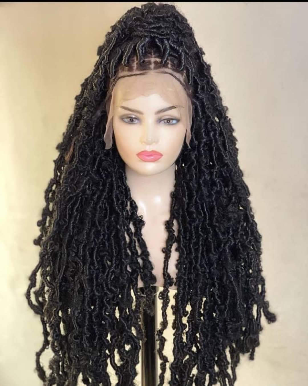 Braided Wigdistressed Locs Braidsfaux Locs Wig . Goddess Etsy
