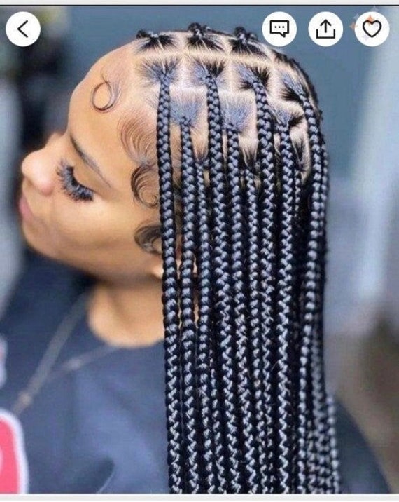 Braided wig,Box braids, box braided wig , senegalese twist, perroques  tresses, black women's braids, cornrow braids, wig -  Portugal