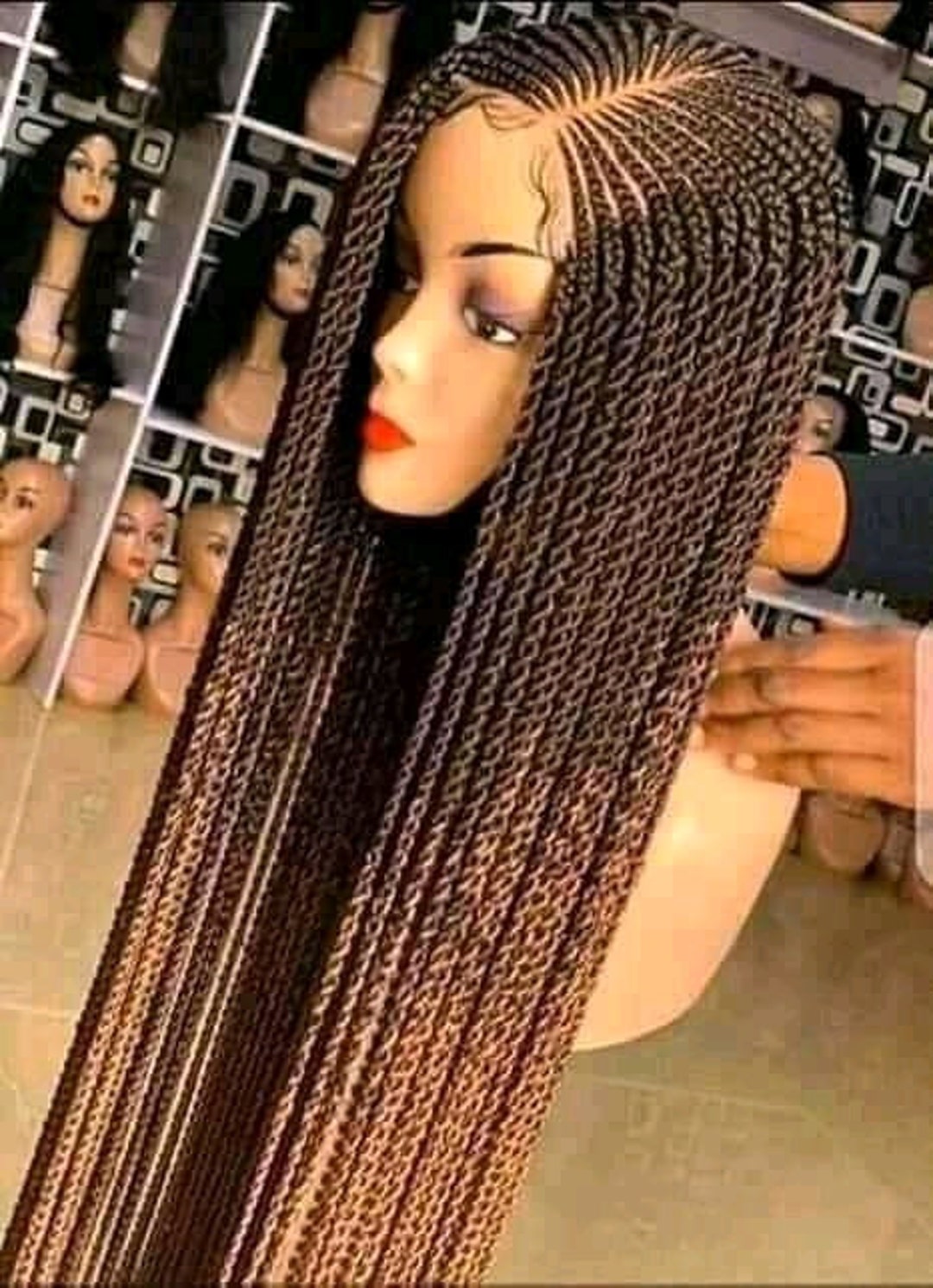 Braided Wig, Ghana Weave Twist Braids,cornrow /braided Wig for Black