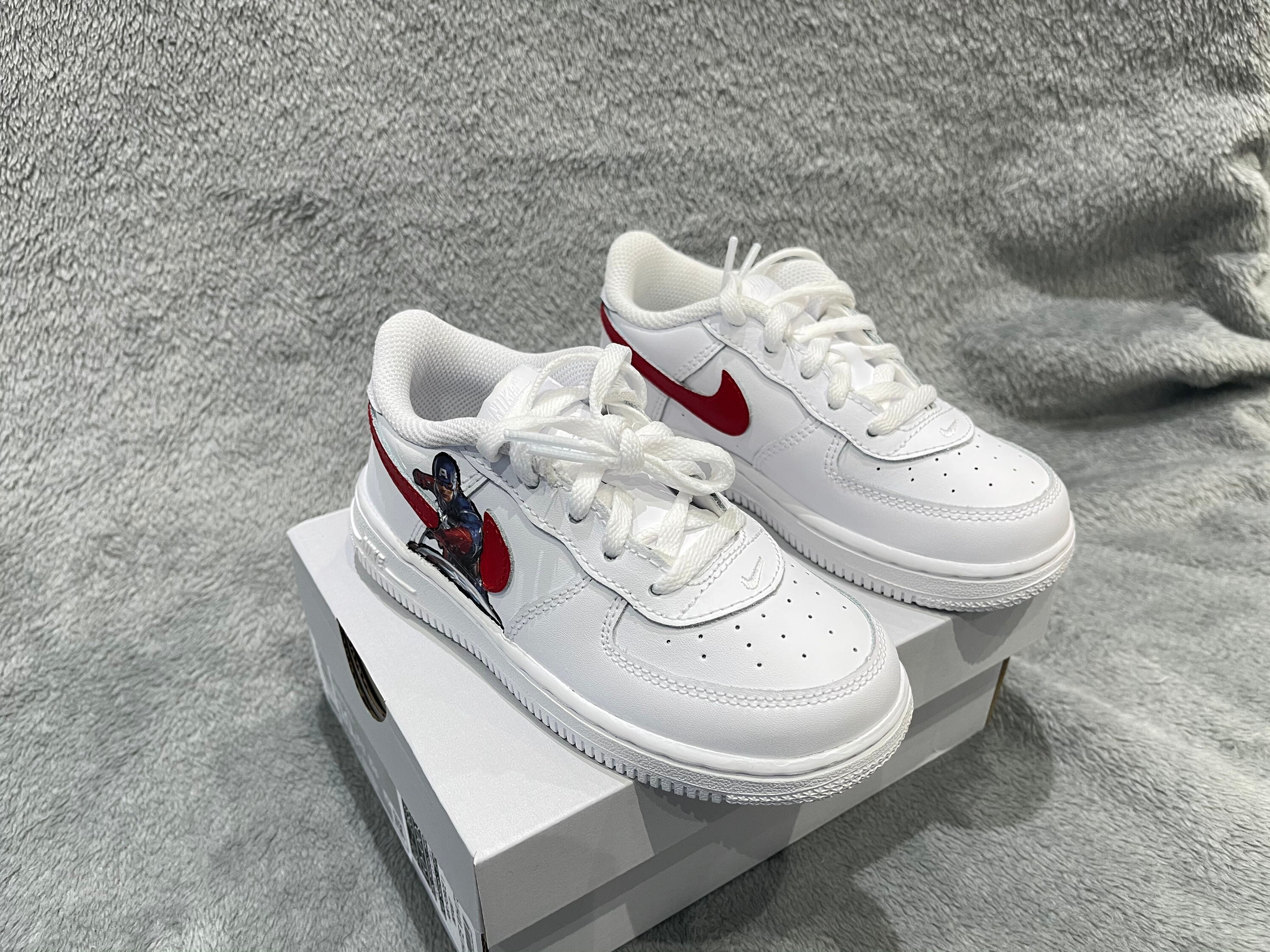 Captain America Air Force 1s | Etsy