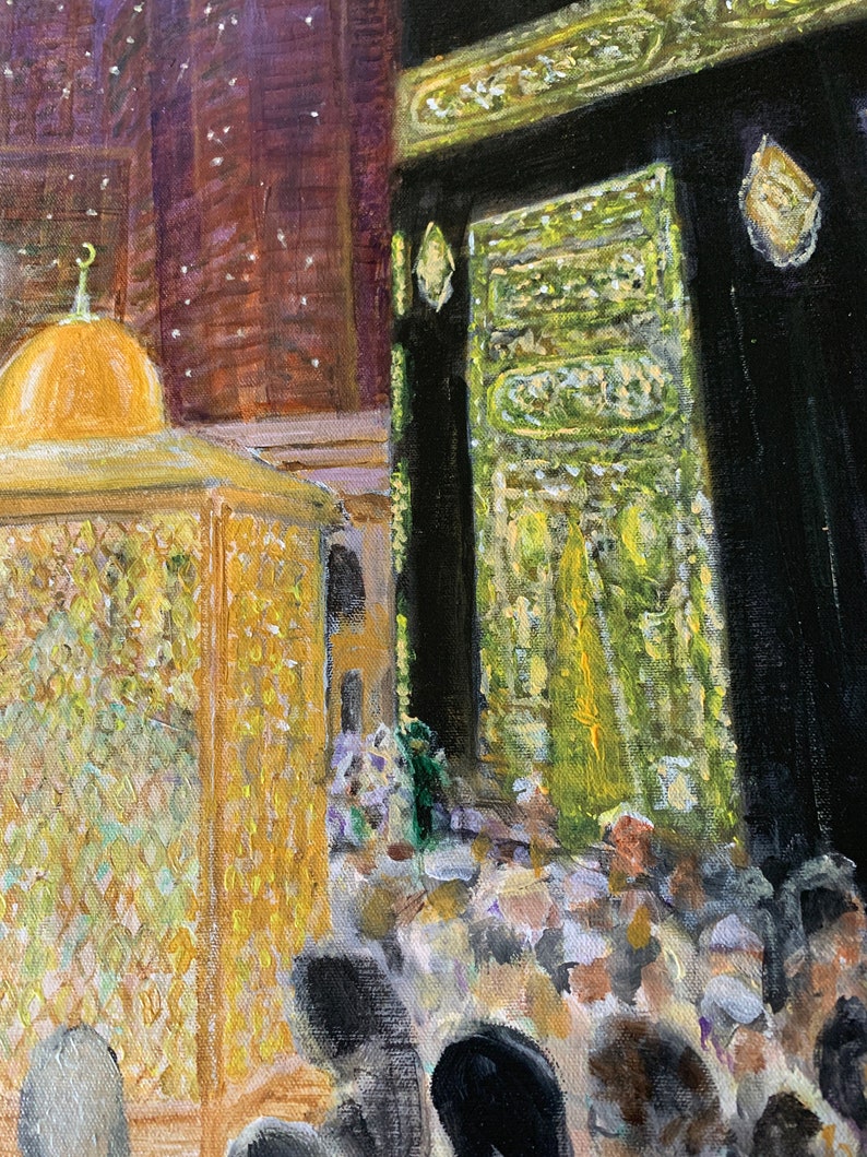 Kaaba Wall Art Muqam E Ibrahim Masjeed Al Haram Original Painting