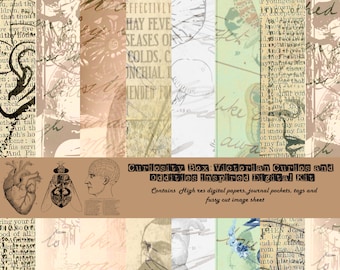 Victorian Oddities Digital Paper Kit: Curiosity Box for Junk Journals (A4, Digital Download)