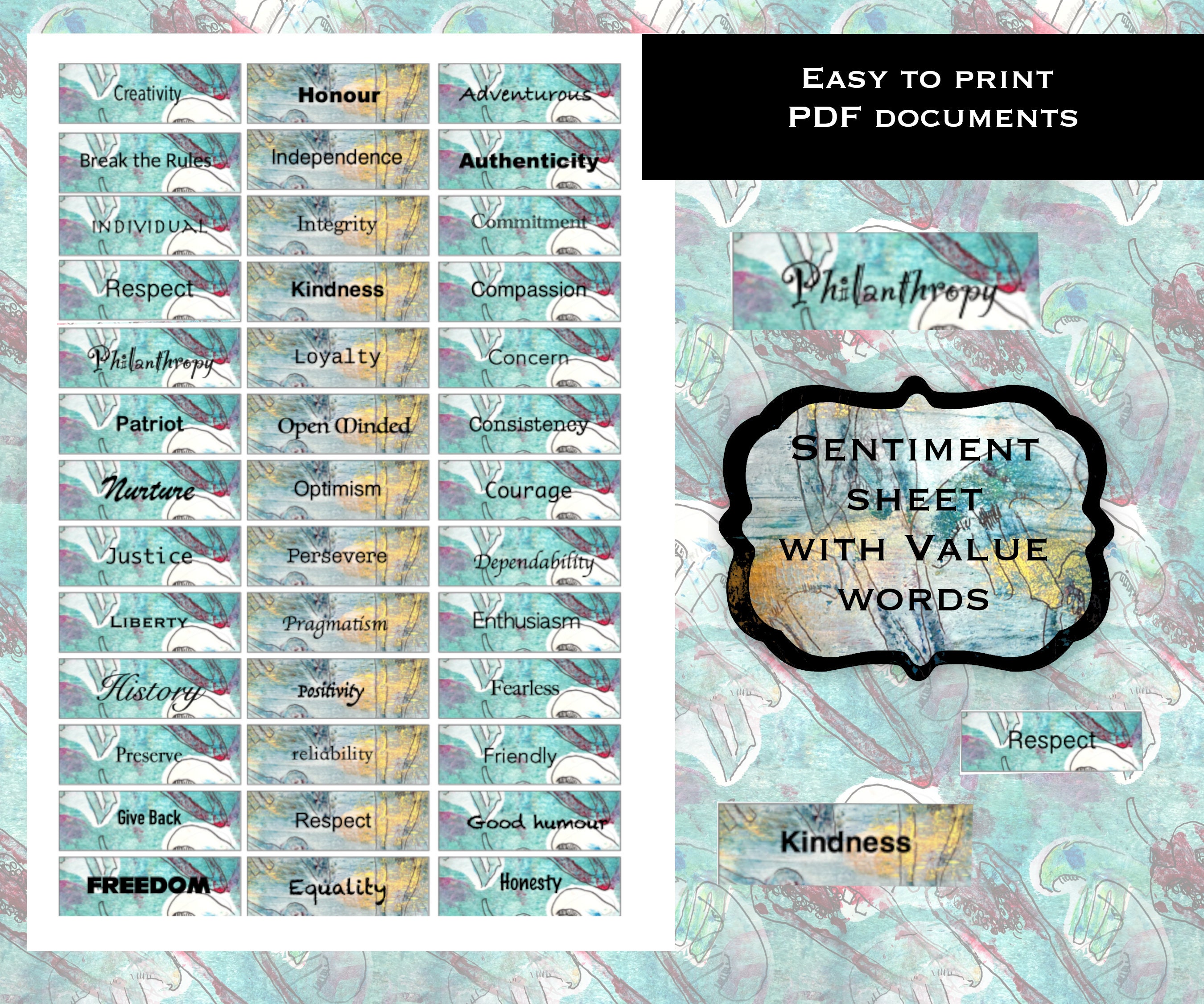 Printable Junk Journal Kit, Printable Journal Kit, Digital Collage ...