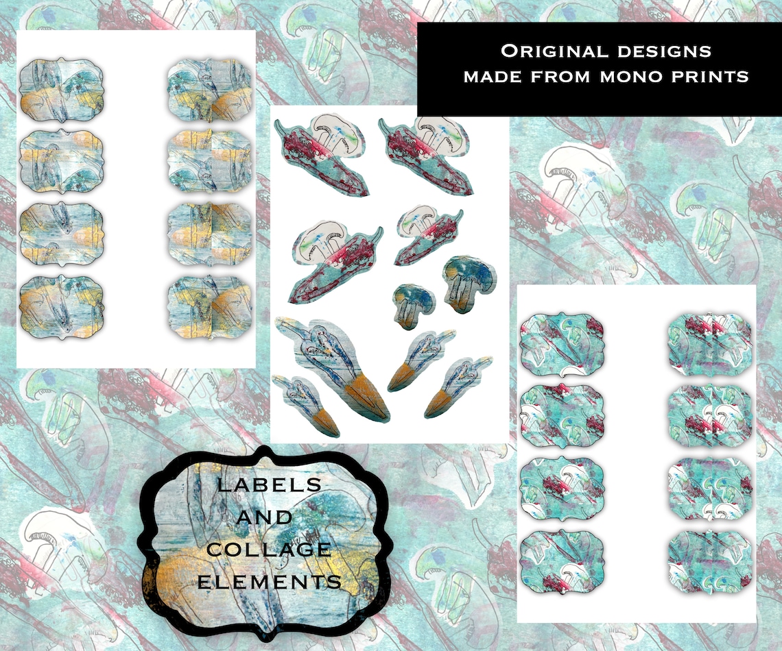 Printable Junk Journal Kit, Printable Journal Kit, Digital Collage ...